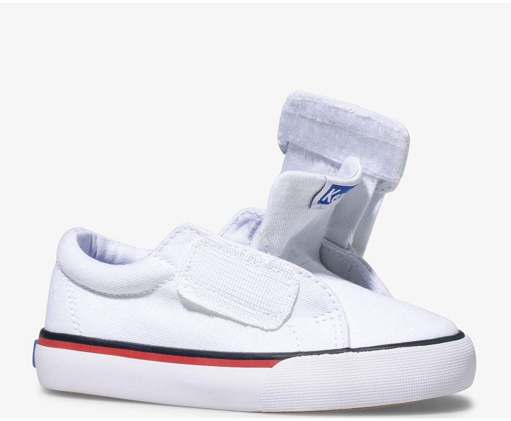 Kids Keds Sneakers - Jump Kick Jr. Canvas - White - 1470-NMSCE